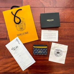 Fauré Le Page Paris Blue Card Holder